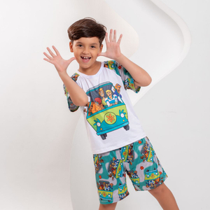 Pijama Masculino Infantil Scooby Doo Amável Moda íntima