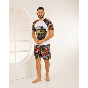 Pijama Masculino Estampado Star Wars Amável Moda íntima