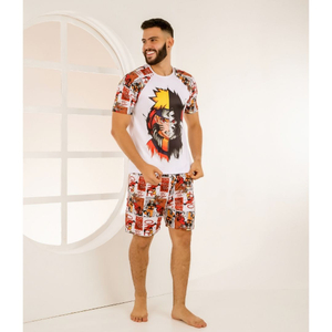 Pijama Masculino Estampado Naruto Amável Moda íntima