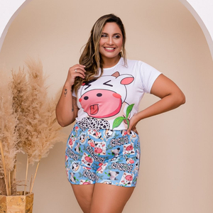 Short Doll Plus Size Vaquinha Amável Moda íntima