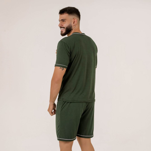 Pijama Americano Liso Masculino Amável Moda íntima