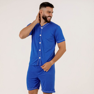 Pijama Americano Liso Masculino Amável Moda íntima