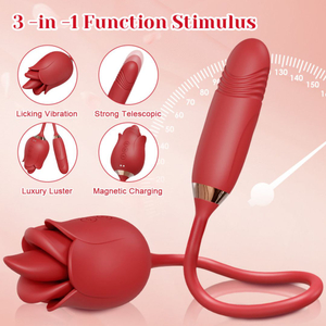 Vibrador Sexy Mouth 10 Vibrações Com Penetrador Sobe E Desce Vibe Toys