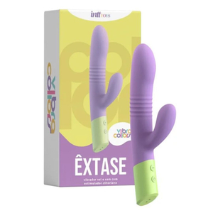 êxtase Vibrador Ponto G 10 Vibrações E Função Vai E Vem Linha Vibra Collors Intt