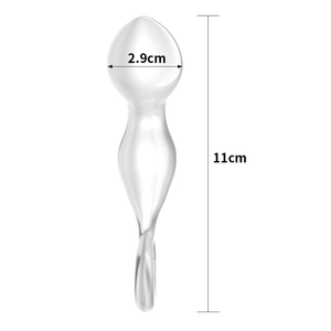 Estimulador De Próstata De Vidro Com Alça 11,9cm Glass Romance