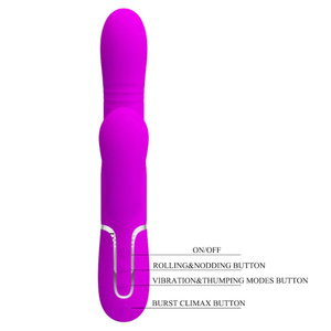 Vibrador Ponto G Mariana 7 Modos De Estimulação E  4 Modos De Vai E Vem Pretty Love