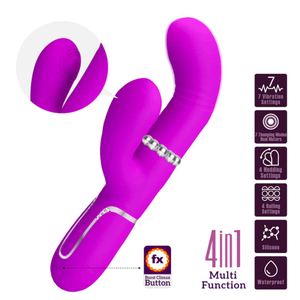 Vibrador Ponto G Mariana 7 Modos De Estimulação E  4 Modos De Vai E Vem Pretty Love