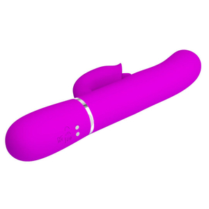 Vibrador Ponto G Mariana 7 Vibrações Batinhas E Língua Estimuladora Pretty Love