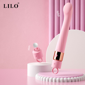 Vibrador Duplo Com Língua Estimuladora 20 Vibrações Lilo