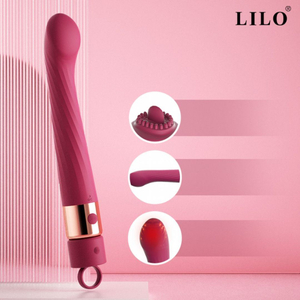 Vibrador Duplo Com Língua Estimuladora 20 Vibrações Lilo