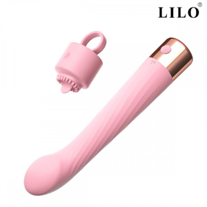 Vibrador Duplo Com Língua Estimuladora 20 Vibrações Lilo