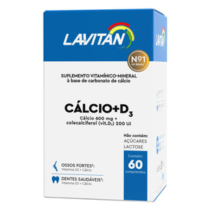 Lavitan Cálcio + D3 60 Comprimidos Cimed