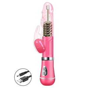 Vibrador Ponto G Rabbit Recarregável 9 Vibrações E 6 Modos De Rotação Vibe Toys