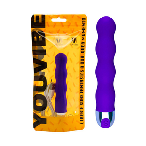 Vibrador Personal Escalonado 14cm Recarregável 10 Modos De Vibração Youvibe