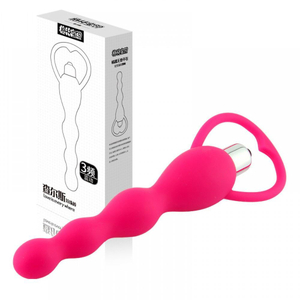 Plug Anal Em Silicone Com Vibro Liga E Desliga 