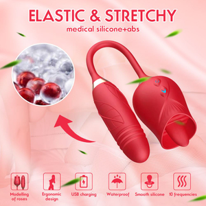 Vibrador Duplo Flexível Flora 10 Modos De Vai E Vem Vibe Toys