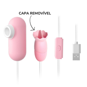 Cápsula Vibratória Dupla 12 Modos De Língua Vai E Vem E Pulsações Lilo