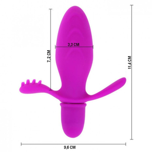 Plug Anal Em Silicone 10 Modos De Vibração Fitch Pretty Love