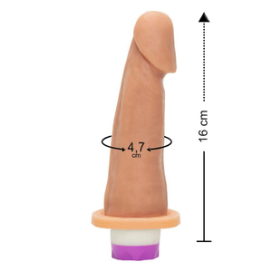 Prótese Com Vibrador Interno 16 X 4,7cm êxtase