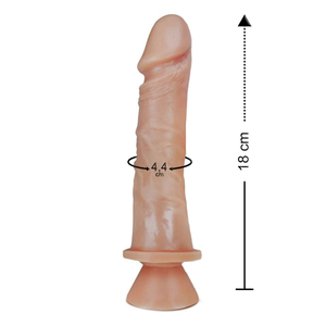 Pênis Realístico Maciço Com Ventosa 18 X 4,4cm Linha Pura Luxúria Sexy Fantasy