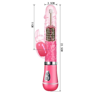 Vibrador Ponto G Rabbit Texturizado 9 Vibrações E 6 Modos De Rotação Vibe Toys