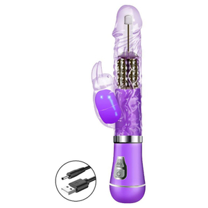 Vibrador Ponto G Rabbit Texturizado 9 Vibrações E 6 Modos De Rotação Vibe Toys