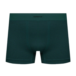 Cueca Boxer Adulto Sem Costura Detalhes Listras Selene