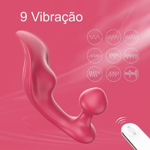 Vibrador De Calcinha Chomper Com Penetrador 9 Modos De Vibração Shande