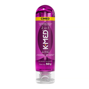 K-med Gel Lubrificante íntimo 2 Em 1 Solúvel Em água 50g Cimed