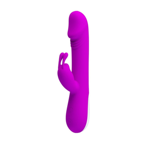 Vibrador Ponto G Clement 30 Vibrações Com Estimulador Clitoriano Pretty Love