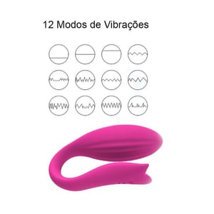 Vibrador De Casal Com Controle 12 Modos De Vibrações Ariel Vibe Toys