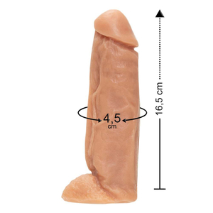 Prótese Realística Maciça Kong Com Escroto 16,5 X 4,5cm êxtase