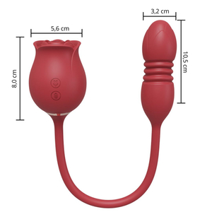 Vibrador Duplo Formato De Rosa 10 Modos De Pulsção E Sobe E Desce Vibe Toys