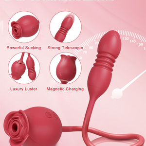 Vibrador Duplo Formato De Rosa 10 Modos De Pulsção E Sobe E Desce Vibe Toys