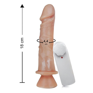 Pênis Realístico Com Vibro E Ventosa 18 X 4,4cm Linha Pura Luxúria Sexy Fantasy