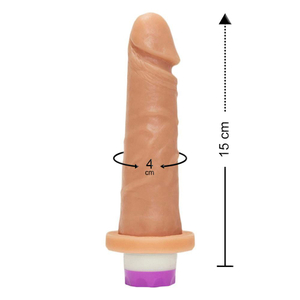 Prótese Com Vibrador Interno 15 X 4cm êxtase