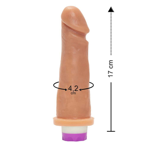 Prótese Com Vibrador Interno 17 X 4,2cm êxtase