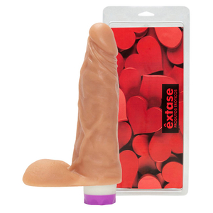 Prótese Com Vibrador Interno E Escroto 19 X 4,8cm êxtase