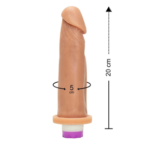 Prótese Com Vibrador Interno 20 X 5cm êxtase