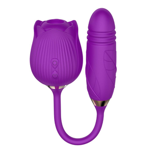 Vibrador Duplo Flower Flexível 10 Modos De Vibração Vibe Toys