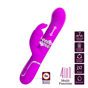 Vibrador Rabbit Coale 4 Modos De Vai E Vem E Rotação Pretty Love