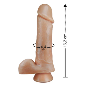 Pênis Realístico Maciço Com Ventosa 16,2 X 4,4cm Linha Pura Luxúria Sexy Fantasy