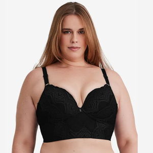 Sutiã Plus Size Corpete Com Bojo E Aro Em Renda Nayane