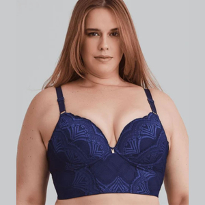 Sutiã Plus Size Corpete Com Bojo E Aro Em Renda Nayane