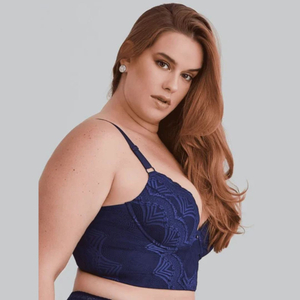 Sutiã Plus Size Corpete Com Bojo E Aro Em Renda Nayane