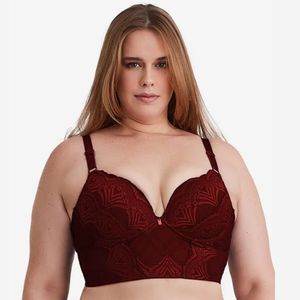 Sutiã Plus Size Corpete Com Bojo E Aro Em Renda Nayane