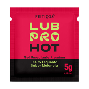 Sachê Lubpro Hot Premium Lubrificante Beijável Efeito Quente 5g Feitiços