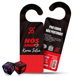 Kit Dadinhos E Aviso De Porta Hétero Nós Amamos Kama Sutra Diversão Ao Cubo