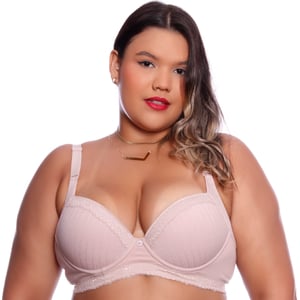 Sutiã Plus Size Redutor Em Algodão Base Bojo Renda Econfort Lingerie