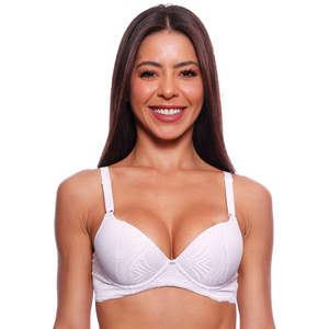 Sutiã Base Regata Detalhe Em Renda Bojo Meia Taça Econfort Lingerie